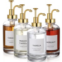 Groothandel Hoge Kwaliteit 500Ml Goud/Zilver/Zwarte Pomp Kop Koffie Siroop Dispenser Zeep Handzeep Lotion Pers Type Glazen Fles