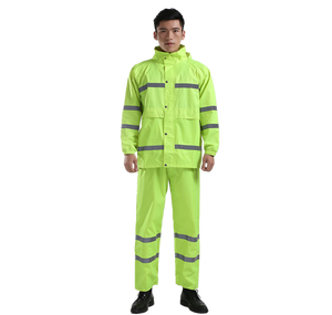 Combinaison de pluie pour les travailleurs de la construction routière, combinaison de pluie imperméable de haute qualité et durable, veste + pantalon uniforme - Product Image 1