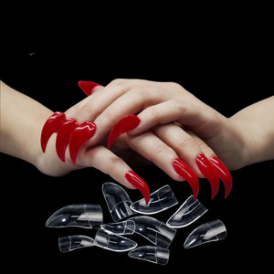 Lot de 100 faux ongles en forme de griffe d'aigle, pointus, pour extension, design spécial, pour nail art - Product Image 1