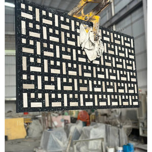 Espaces intérieurs publics des aéroports, centres commerciaux, mosaïques modernes, <span class=keywords><strong>carreaux</strong></span> <span class=keywords><strong>de</strong></span> terrazzo noirs polis - Product Image 2