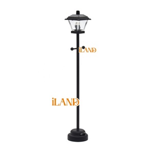 ILAND Dollhouse Electromagnétique Modèles 1:12 Noir Carré Abat-Jour Lampadaire, Pour Dollhouse Jardin Extérieur - Product Image 3