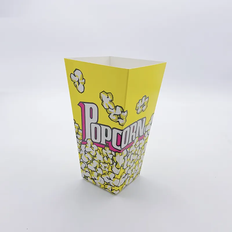 Papieren Snoep Popcorn Doos Blauw Geel Verpakking Verjaardagsfeestje Gunst Zakjes Decoratie Voor Zakelijke Benodigdheden