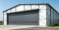 Hangar industriel à grande portée en acier anticorrosion certifié CE pour le stockage d'avions