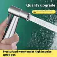 Pistolet de toilette moderne en acier inoxydable 304 Buse de lavage d'eau sous pression facile à utiliser pour le nettoyage de la salle de bain