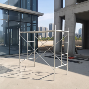Sistema di Ponteggio a Telaio in Acciaio per Muratori, Ponteggio Robusto per Costruzione di Pareti Esterne e Riparazione Facciate - Product Image 2