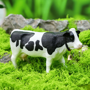 Figurines d'animaux sauvages de simulation transfrontalière, <span class=keywords><strong>série</strong></span> Vache, jouet en PVC, vache laitière jaune, jersey de combat tibétain - Product Image 4