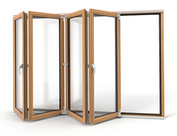 Ventanas Plegables Verticales de PVC con Doble Acristalamiento y Control Remoto para Cocina y Sala de Estar - Aislamiento Acústico y Térmico