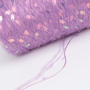 Charmkey 500g Offre Spéciale tissage <span class=keywords><strong>Mohair</strong></span> fil 30% <span class=keywords><strong>Mohair</strong></span> 20% Nylon 50% Polyester fantaisie fil à paillettes pour tricot à la main - Product Image 2