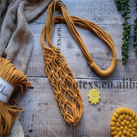 BM033 écologique 100% coton Macramé fait main sac de bouteille en marron Voyage boho sac Marcheurs macramé embouteilleur titulaires