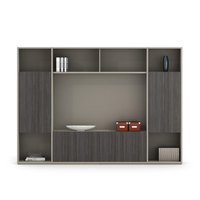 Moderno de madera MDF de lujo con cajón Estante de almacenamiento Librería Muebles de oficina Casillero archivador lateral