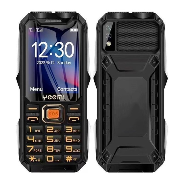 2G Dual SIM Seniors Phone with LED Flashlight Big Button Loud Speaker Camera for Outdoor Use in Spanish and French
