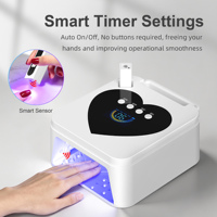 Lampe à ongles UV LED rechargeable professionnelle 2 en 1 avec mini lampe portable 54W sans fil, sèche-vernis professionnel