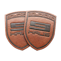 LOGO Chapeau en cuir PU Patch Soft Debossed Etiquette en cuir personnalisée pour vêtements Sacs à main Jeans Garment