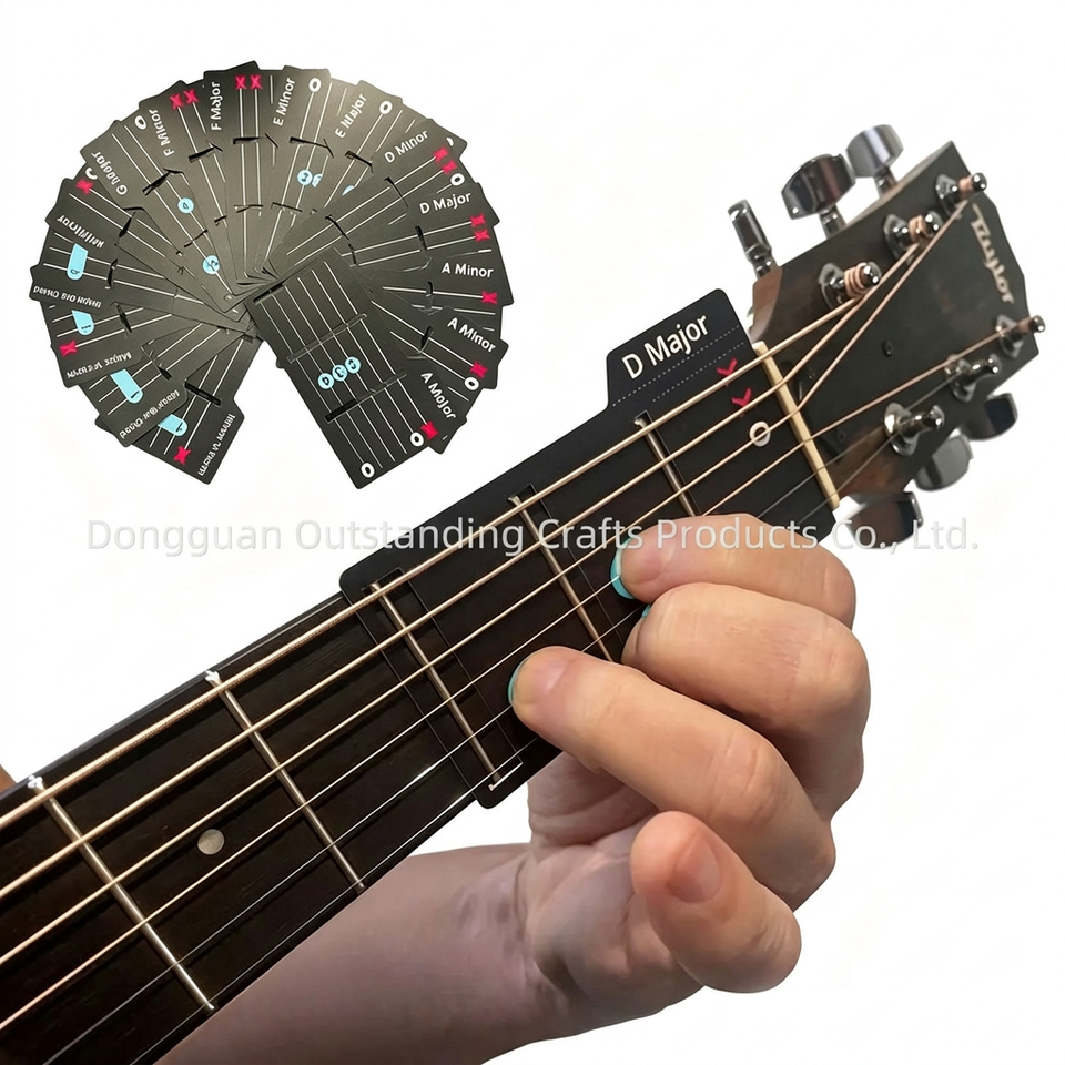 Guitar Chord Cards Beginner Fretboard Study Deck Music Learning Cards ...