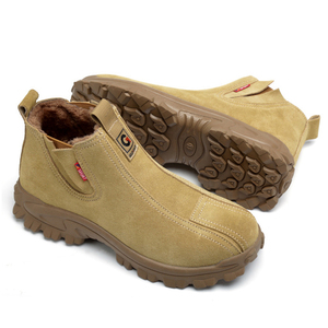 Chaussures de sécurité en cuir, chaussures de Sport légères à la mode, prix industriel, travail à bout en acier, bottes de marque pour hommes, chaussures de sécurité sans dentelle - Product Image 3