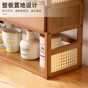 <b>Desktop</b> multi-functional storage rack, multi-tiered <b>shelf</b>, office tiered rack, cup holder, organizer, storage rack, small - Product Image 3