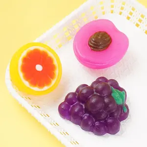 Sabão de brinquedo de laranja e pêssego de uva natural de marca própria, sabonete de frutas fofo feito à mão para crianças