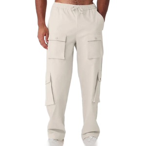 Venta caliente logotipo personalizado 75% algodón 11% poliéster 11% rayón 3% spandex pantalones de hombre DE DOBLE TEJIDO monos - Product Image 3