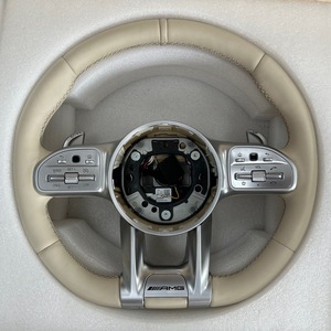 Volante de Fibra de Carbono con Cuero Negro y LED RPM, Mejora Deportiva para Mercedes-Benz <span class=keywords><strong>AMG</strong></span> Clase C/E/S - Product Image 3