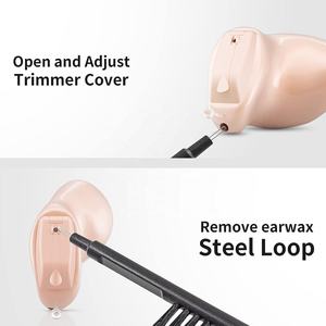 Cepillo de limpieza de audífonos negro 6 cepillos <span class=keywords><strong>limpiador</strong></span> con imán y herramienta de limpieza de audífonos de bucle para amplificador de sonido Airpods - Product Image 5