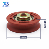 Rouleau de porte d'ascenseur à roulettes en acier inoxydable pour KONE pour applications d'entrepôt et de supermarché KM89628G02 50*14*6201