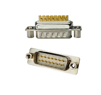 DB15P-J Konektor Kabel Solder 15 Pin Kepala Pin Putar Tembaga Padat Berlapis Emas Industri