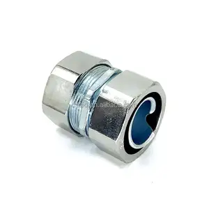 Connector DGJ Type Zinc Alloy Self Secured Union Flexible Conduit Compression Connector To Steel Pipes