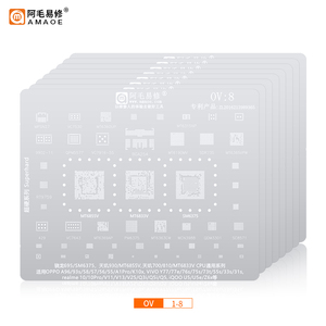 Amaoe OV6 Pochoir de rebillage BGA en acier pour réparation de CPU OPPO A32/Y30/Y31/IQ00-U1/<span class=keywords><strong>U1X</strong></span> - Product Image 2
