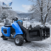 NIMBUS ISO Certified Hydraulic Drive Skid Steer Loader Pertanian Lanskap Perawatan Lokasi  Skid Steer Loader Serbaguna
