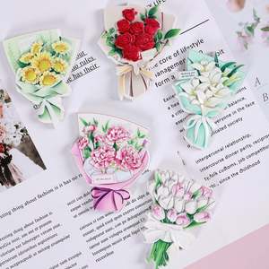 Aimants de réfrigérateur modernes en résine 3D écologiques et personnalisables, motif bouquet tendance nationale, rose et lys, décoration créative culturelle pour - Product Image 2