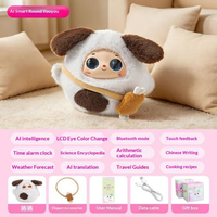 Ensemble de jouets en peluche intelligents IA 4 en 1 avec chat vocal IA GPT - Compagnon émotionnel interactif en peluche Chat Chien Lapin Panda