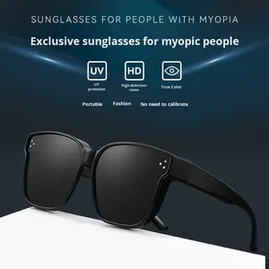 نظارات شمسية مستقطبة للقيادة في الهواء الطلق بإطار كامل مربع الشكل من TR90 مع شعار مخصص، تصميم عصري جديد متعدد الاستخدامات - Product Image 2