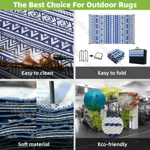 <span class=keywords><strong>Tapis</strong></span> réversible imperméable en polypropylène vert Zelin, résistant à la saleté, lavable, portable, facile à nettoyer, pour patio, camping-car, camping, extérieur - Product Image 4