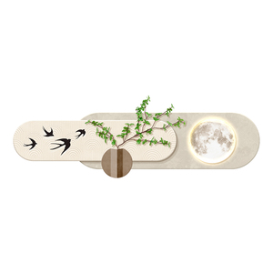 Peinture de décoration de salon de style <span class=keywords><strong>simple</strong></span> moderne gravure laser simulation de plante verte décoration murale de maison peintures murales - Product Image 6
