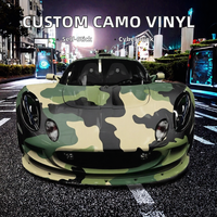 Film adhésif personnalisé en vinyle pour voiture, autocollant PVC pour carrosserie, décalcomanie camouflage pour extérieur automobile