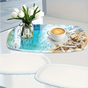 Moule en silicone ovale Qu Gofang DIY pour résine époxy, artisanat multifonctionnel, rangement, décoration intérieure, modèle d'art en résine, résistant à la chaleur - Product Image 4