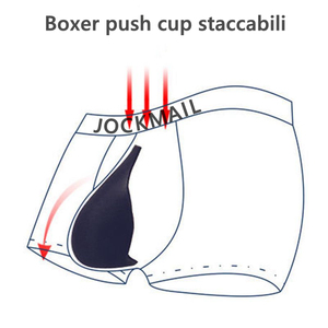 JOCKMAIL Boxer con Imbottitura Rimovibile Convessa, Intimo Maschile di Design in Cotone, Pantaloncini da Palestra, <span class=keywords><strong>Slip</strong></span> Modellanti Sexy <span class=keywords><strong>Imbottiti</strong></span> per Uomo - Product Image 3