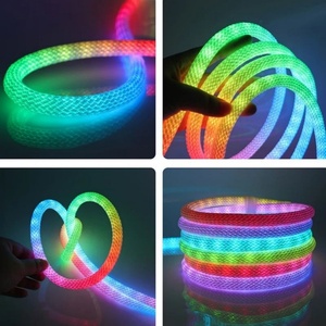 Tira de Luz LED de Neón Flexible Digital IC RGB de 360 Grados, Luz de Neón de Silicona Redonda de 5V 12V 24V IP65, Tubo de Neón RGB Flexible - Product Image 6
