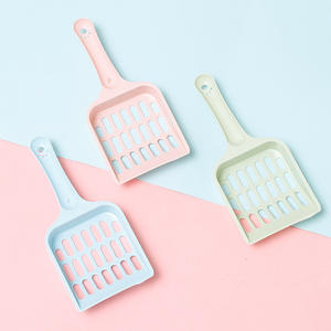 Suministros para mascotas al por mayor, pala para arena para gatos, pala de mango largo hueca opcional multicolor - Product Image 1