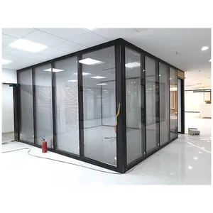 Glass partition with blinds woden partition wall high quality factory direct price wall partition modern design room divider