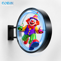 Enseigne de magasin extérieure, boîte à lumière LED circulaire lumineuse, cadre en métal avec panneau acrylique pour la publicité