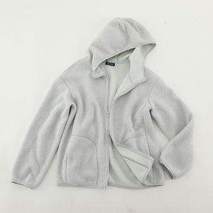 Fashion Custom Fleece Fabric Jacket Outerwear Casual Zipper Sweatshirts Fleece <strong>Hoodie</strong> for Spring Men's Fleece Jacket Plain - Product Image 2