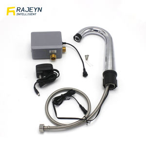 Grifo de sensor automático hecho en latón de Color blanco, fregadero infrarrojo, grifo eléctrico para baño de Hotel - Product Image 5