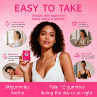 Gummies de Collagène Végétalien en Gros OEM ODM Antioxydant Sans Gluten L-Glutathion Acide Hyaluronique Éclaircissant Peau Cheveux Ongles
