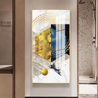 Décoration murale moderne de luxe abstraite géométrique en cristal peinture impression numérique porcelaine décor à la maison toile nature morte
