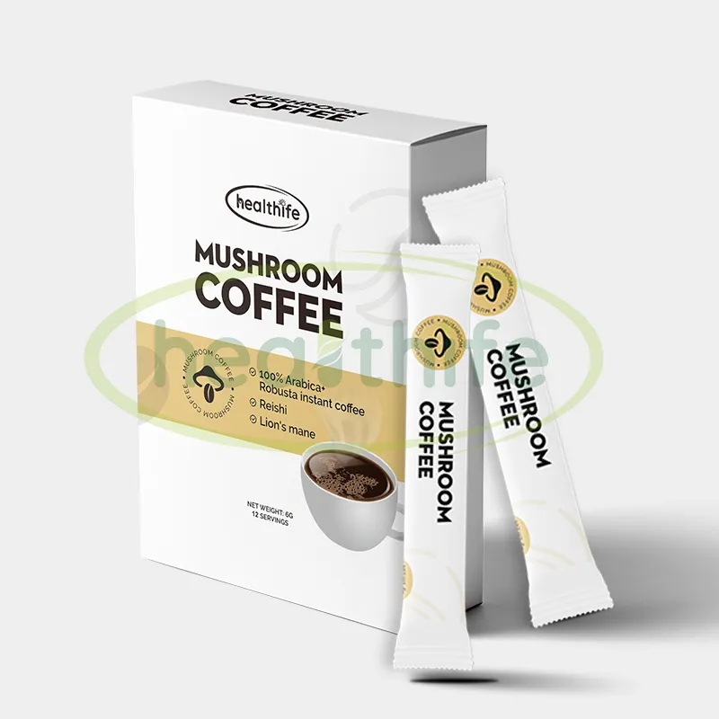 OEM Lions Mane Ganoderma Lucidum Mix Powder Instant Mushroom Coffee