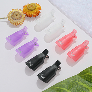 10 pièces/boîte de dissolvant de vernis à ongles transparent Clip d'art à ongles trempage Clips de casquette dissolvant de vernis à ongles Gel UV enveloppes nettoyant dégraissant nettoyant pour ongles - Product Image 3