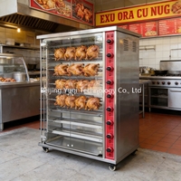 Four à rôtisserie au gaz commercial à 9 niveaux pour poulet, équipement de cuisine pour petites entreprises et restaurants 0-400 ℃   Contrôle précis de la température