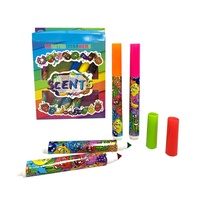 Lot de 24 crayons de couleur en gros pour usine, avec étui en plastique, pour dessin, pour enfants, ensemble de papeterie scolaire, ensemble d'écriture