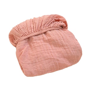 Sábana Ajustable de Cuna Impermeable de Algodón Puro Crepé Premium para Todas las Estaciones, Funda de Colchón de Muselina para Bebé, Varios Colores - Product Image 3